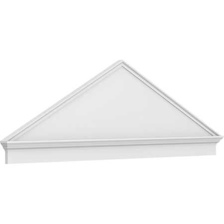 Ekena Millwork Peaked Cap Smooth Architectural PVC Combination Pediment, 86"W x 28-3/8"H x 2-3/4"P (Pitch 6/12) PEDPC086X285PKC00
